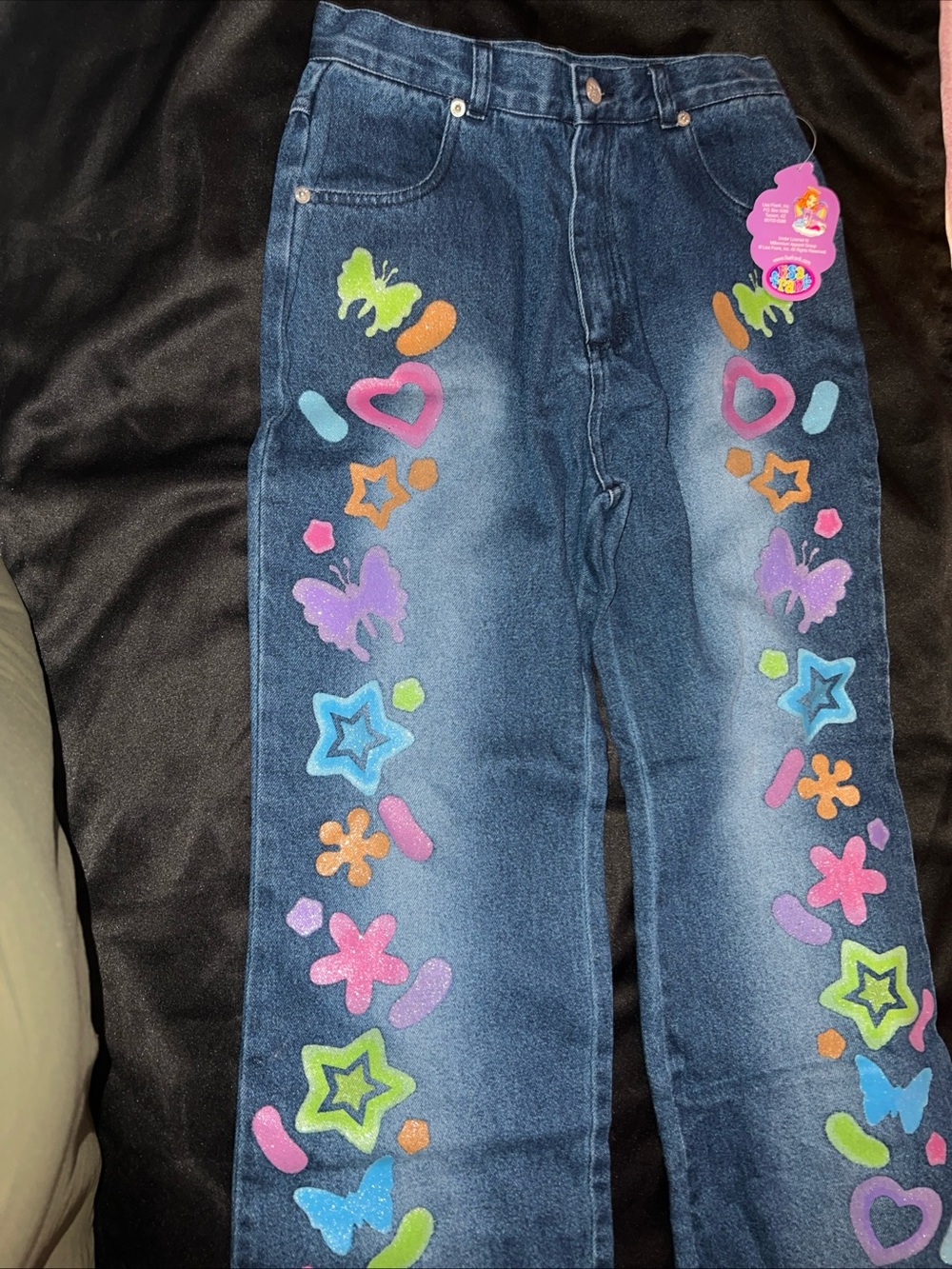 Girls sz 16 nwt Lisa Frank straight leg jeans - Picture 2 of 11